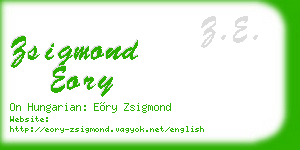 zsigmond eory business card